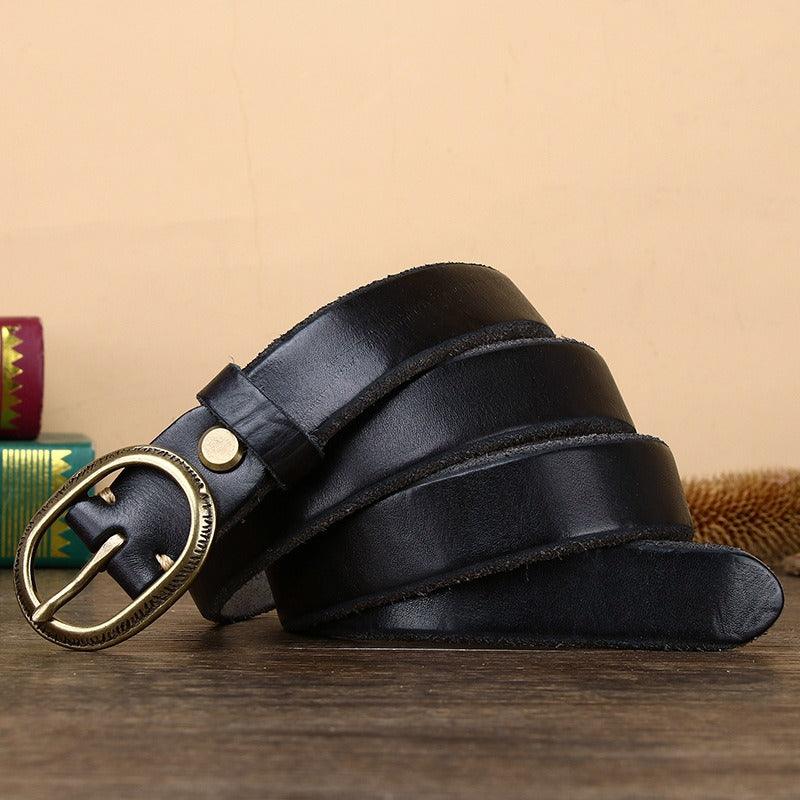 Unique Classic Leather Belt For Women, Anjali Model - Leather Purse Backpack