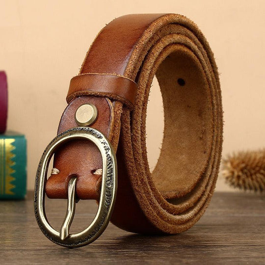 Unique Classic Leather Belt For Women, Anjali Model - Leather Purse Backpack