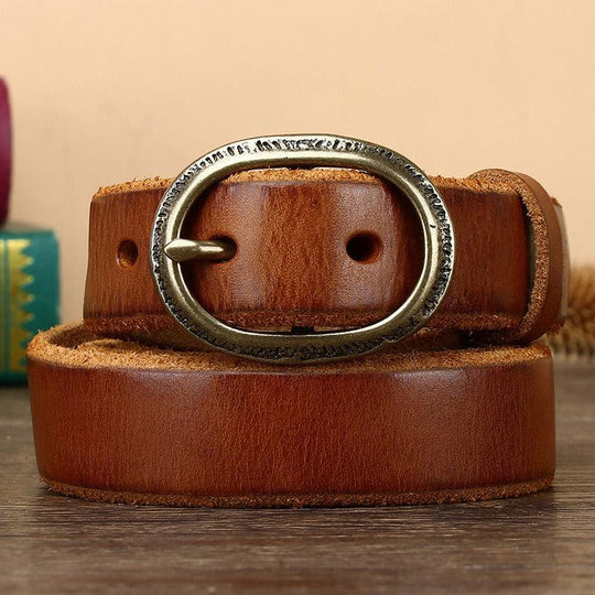 Unique Classic Leather Belt For Women, Anjali Model - Leather Purse Backpack