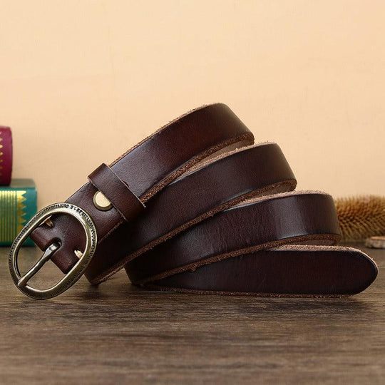 Unique Classic Leather Belt For Women, Anjali Model - Leather Purse Backpack