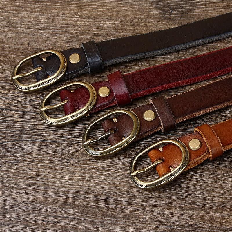 Unique Classic Leather Belt For Women, Anjali Model - Leather Purse Backpack