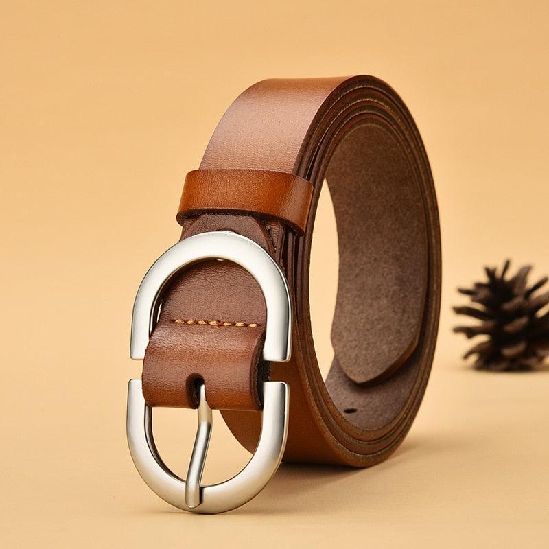 Custom Office Leather Belt For Women, Anna Model - Leather Purse Backpack