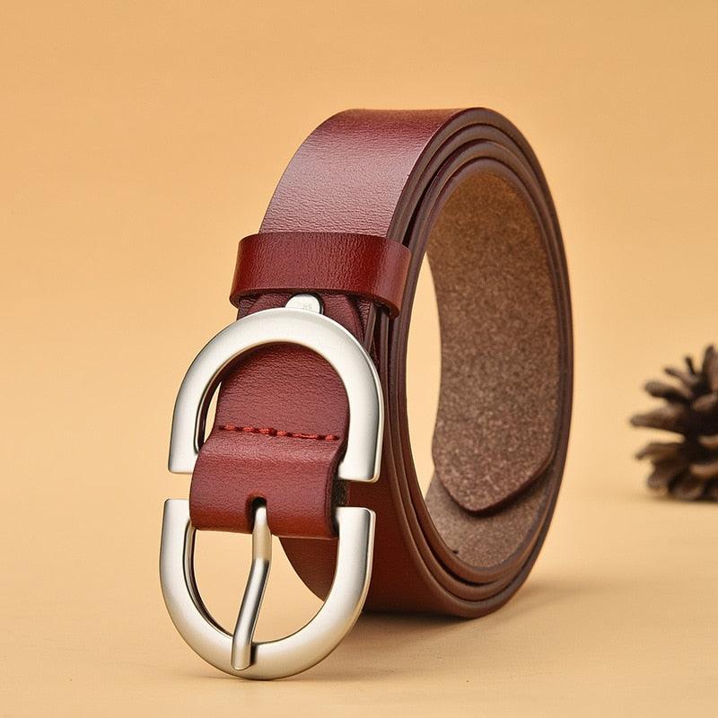 Custom Office Leather Belt For Women, Anna Model - Leather Purse Backpack