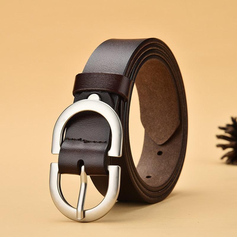 Custom Office Leather Belt For Women, Anna Model - Leather Purse Backpack