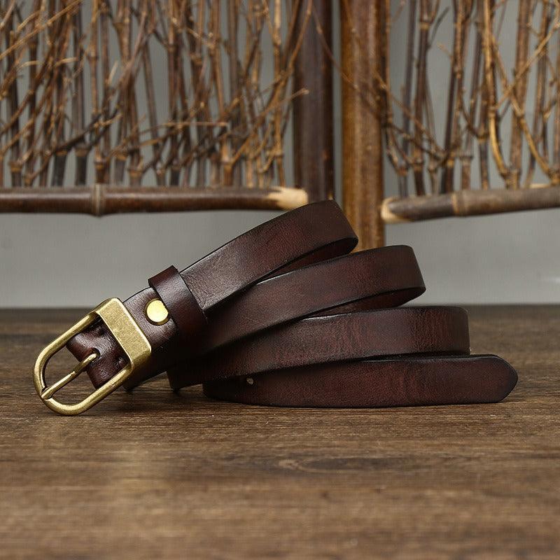 High-quality Leather Belt For Women, Anucis Model - Leather Purse Backpack