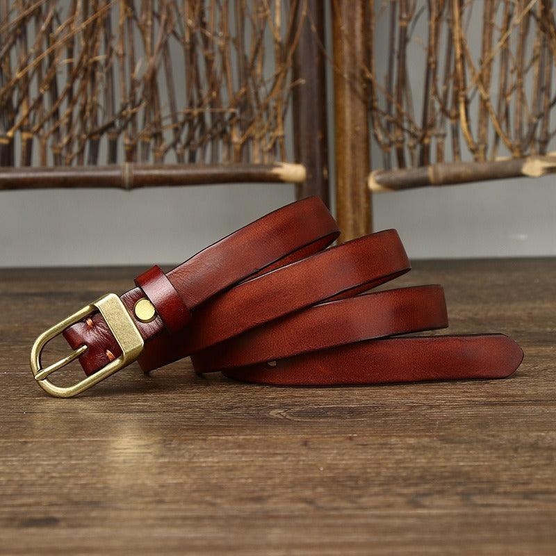 High-quality Leather Belt For Women, Anucis Model - Leather Purse Backpack