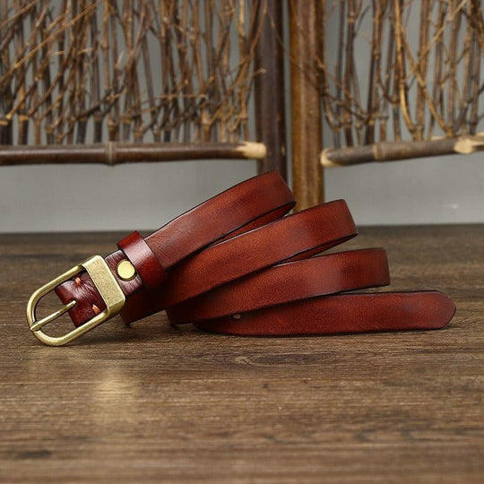 High-quality Leather Belt For Women, Anucis Model - Leather Purse Backpack