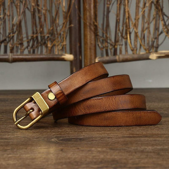 High-quality Leather Belt For Women, Anucis Model - Leather Purse Backpack