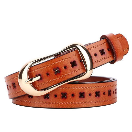 Retro Custom Leather Belt For Women, Astarte Model - Leather Purse Backpack