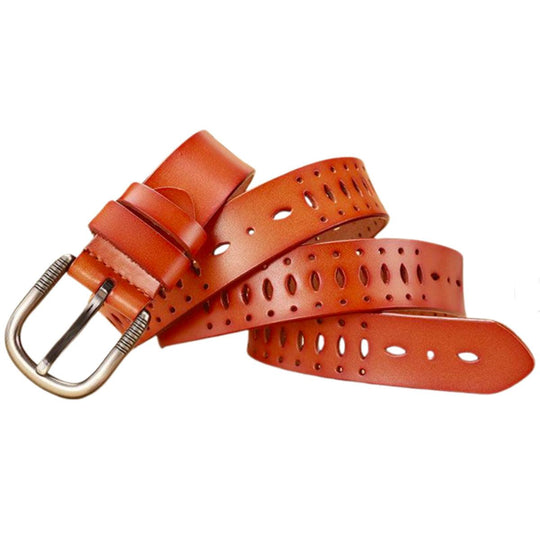 Custom Elegant Leather Belt For Women, Atilia Model - Leather Purse Backpack