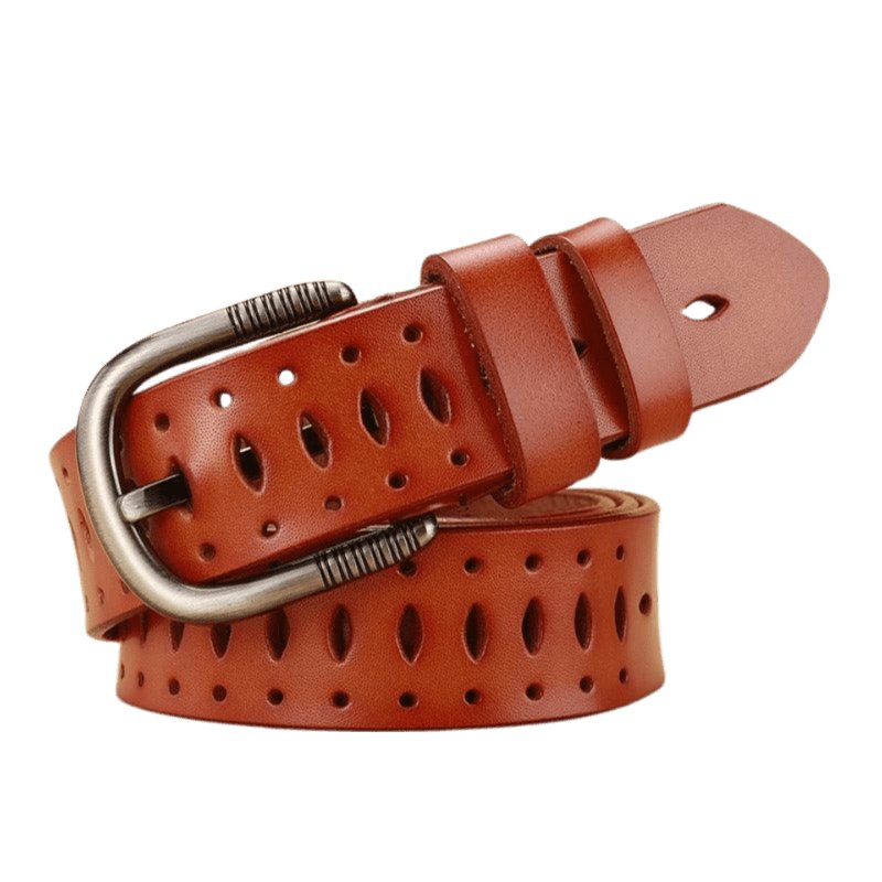 Custom Elegant Leather Belt For Women, Atilia Model - Leather Purse Backpack