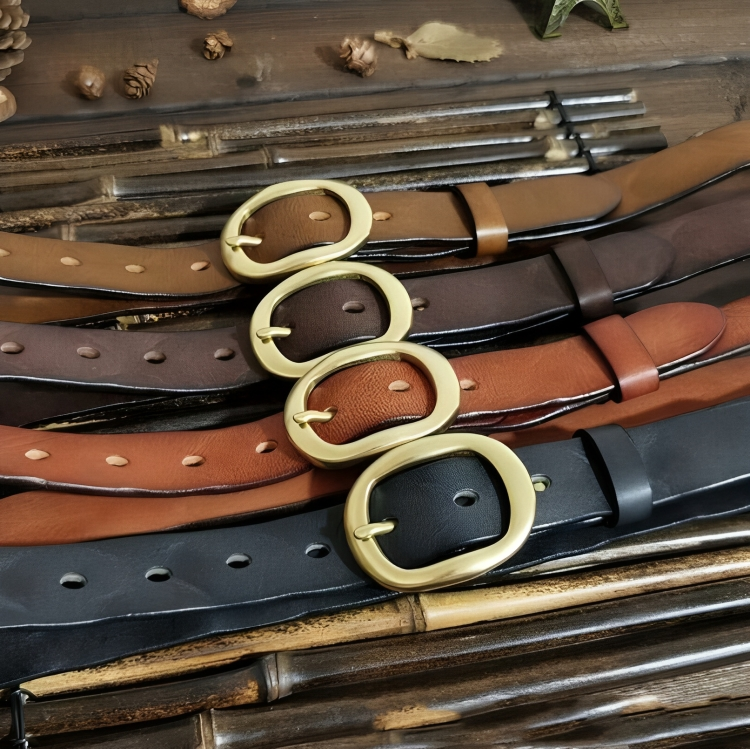 Designer Elastic Leather belt for women, Aulia model - Leather Purse Backpack
