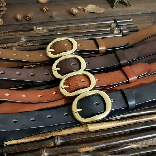 Designer Elastic Leather belt for women, Aulia model - Leather Purse Backpack