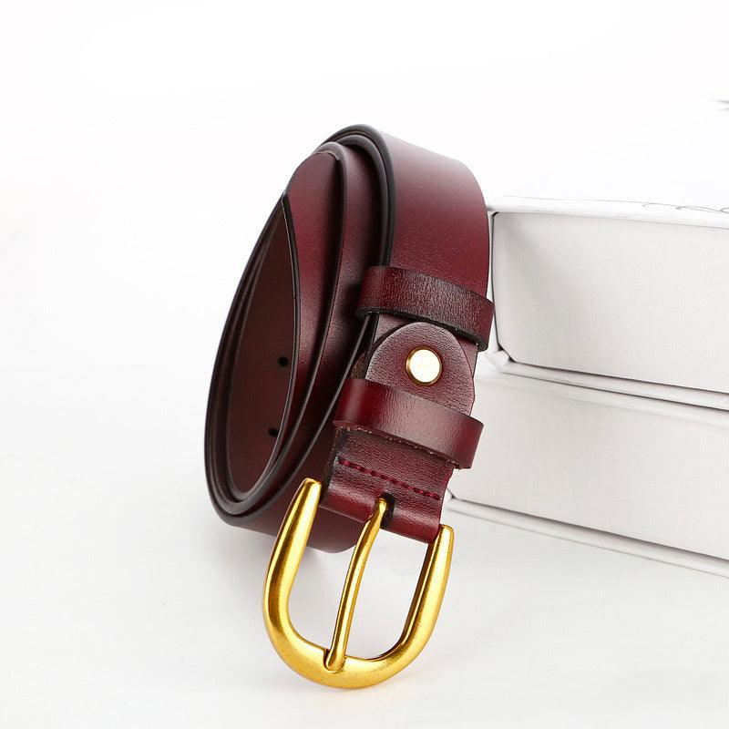Luxury Office Leather Belt For Women, Kathryn Model - Leather Purse Backpack