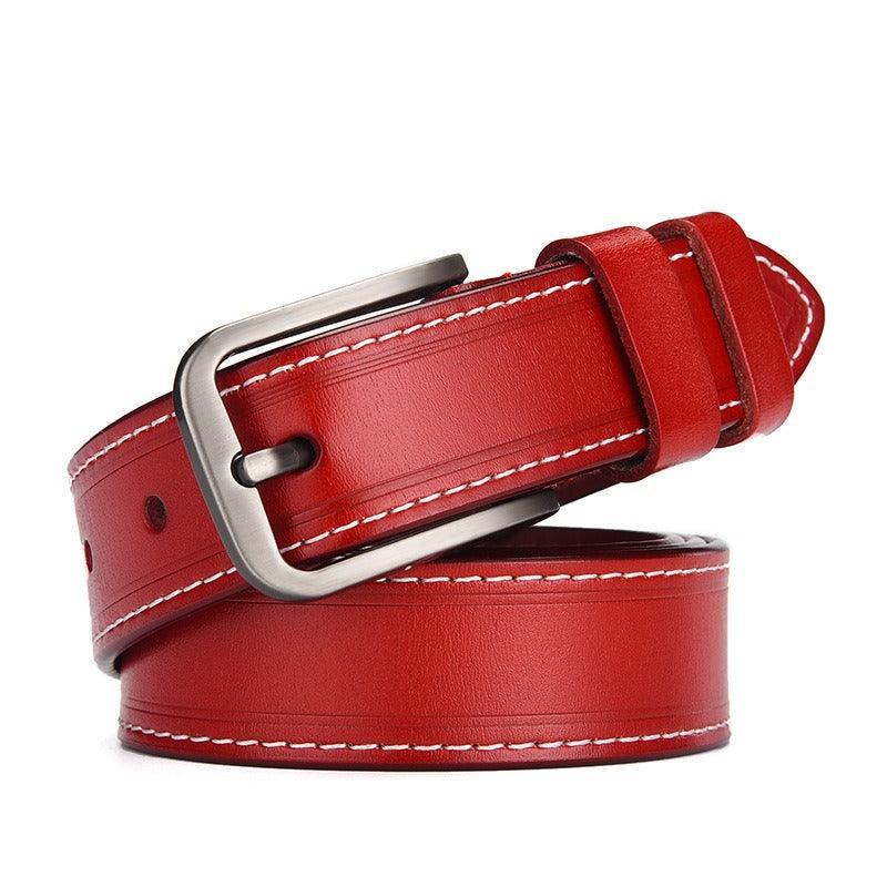 Sophisticated Leather Belt For Women, Nestani Model - Leather Purse Backpack