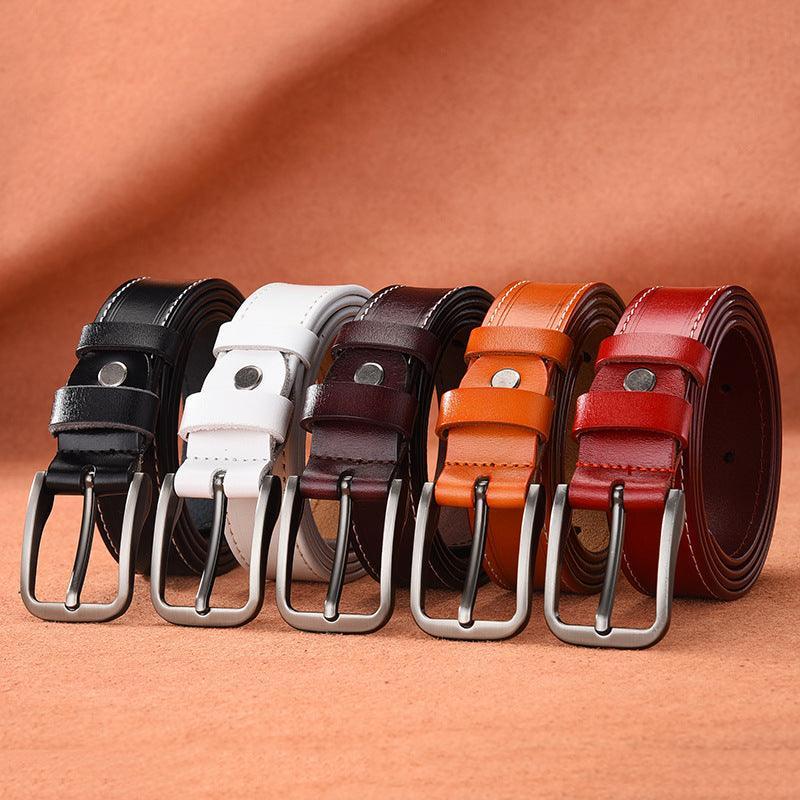 Sophisticated Leather Belt For Women, Nestani Model - Leather Purse Backpack
