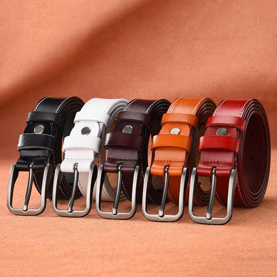 Sophisticated Leather Belt For Women, Nestani Model - Leather Purse Backpack
