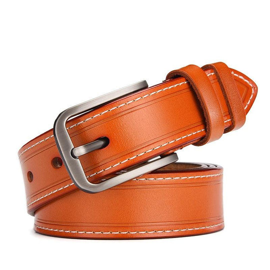 Sophisticated Leather Belt For Women, Nestani Model - Leather Purse Backpack