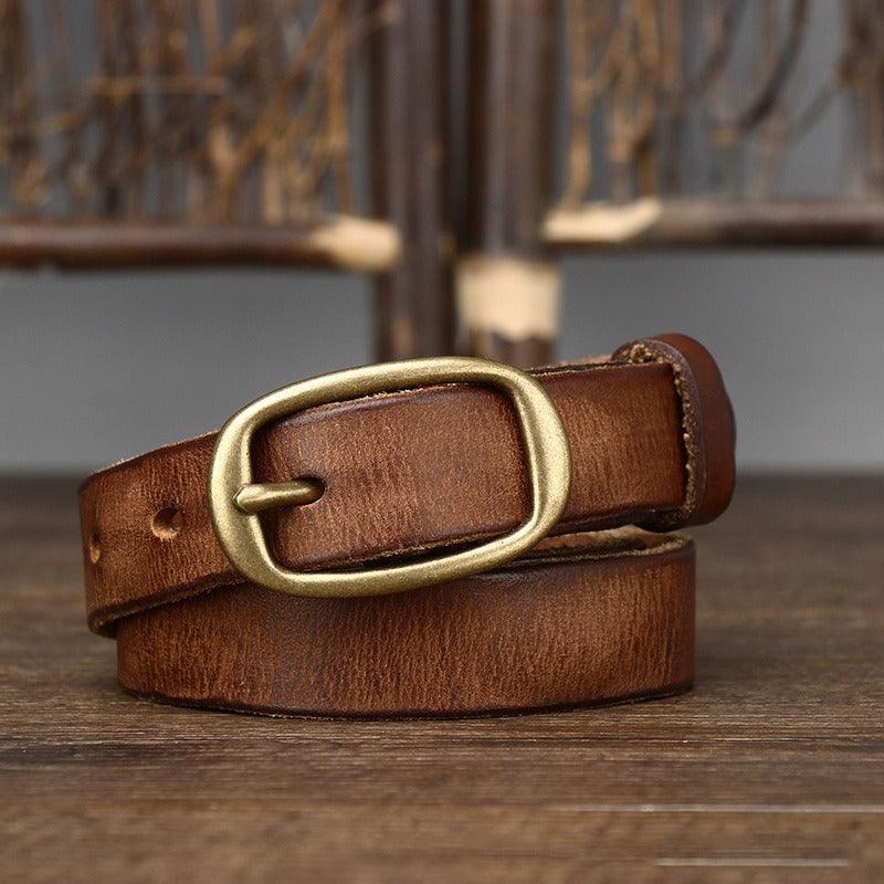 Modern Office Leather Belt For Women, Pibamen Model - Leather Purse Backpack