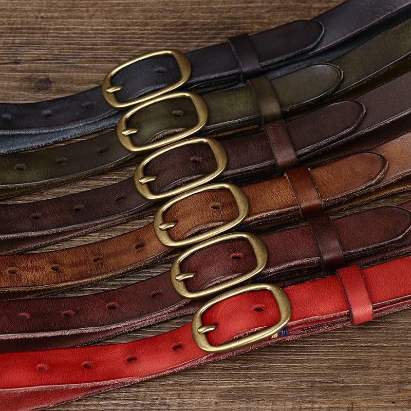 Modern Office Leather Belt For Women, Pibamen Model - Leather Purse Backpack