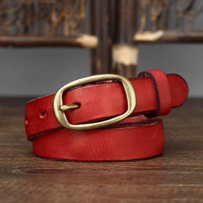 Modern Office Leather Belt For Women, Pibamen Model - Leather Purse Backpack