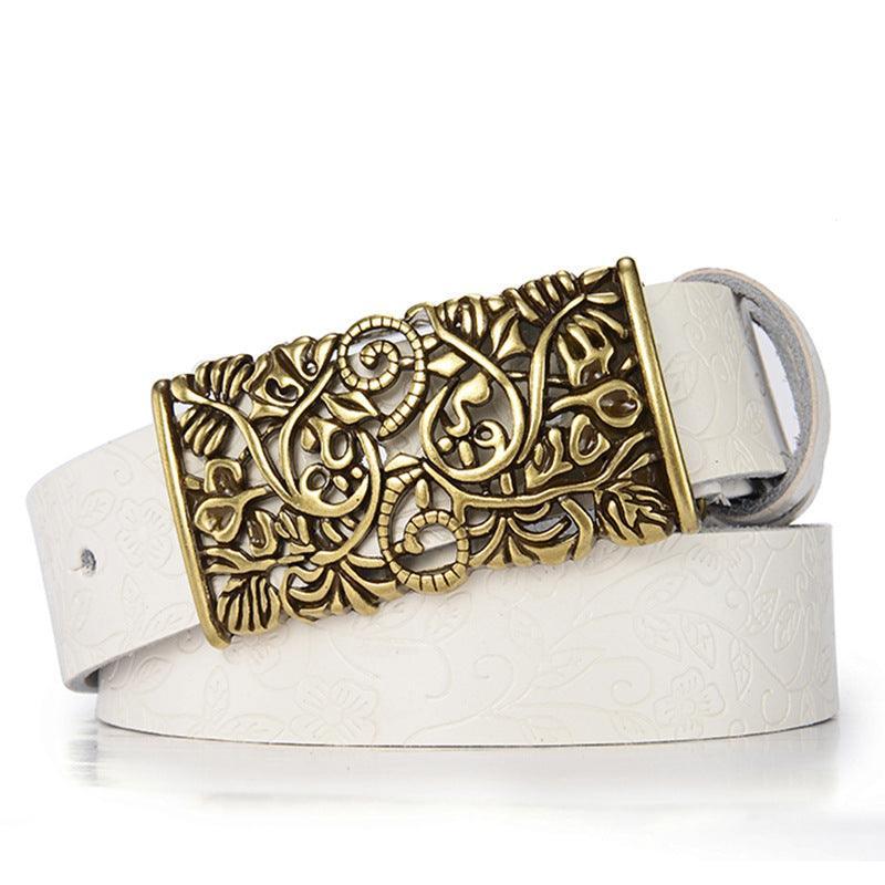 Unique Custom Leather Belt For Women, Rusudan Model - Leather Purse Backpack
