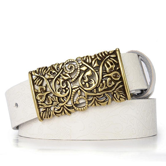 Unique Custom Leather Belt For Women, Rusudan Model - Leather Purse Backpack