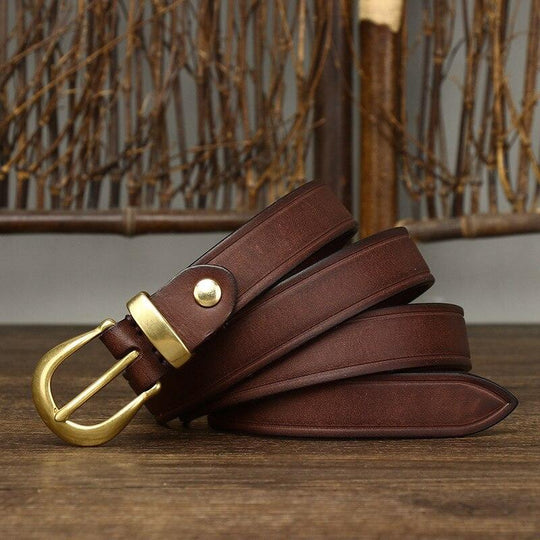 Handmade Leather Belt For Women, Svenia Model - Leather Purse Backpack