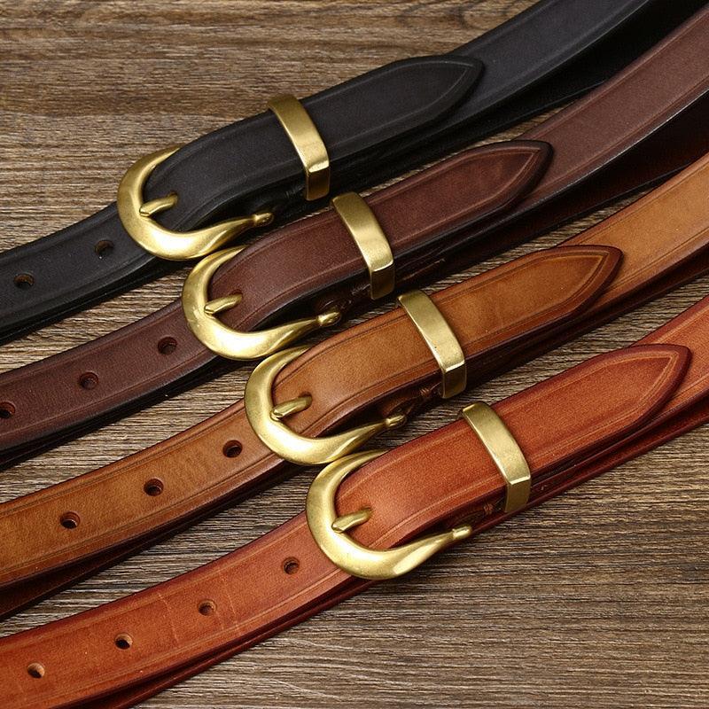 Handmade Leather Belt For Women, Svenia Model - Leather Purse Backpack