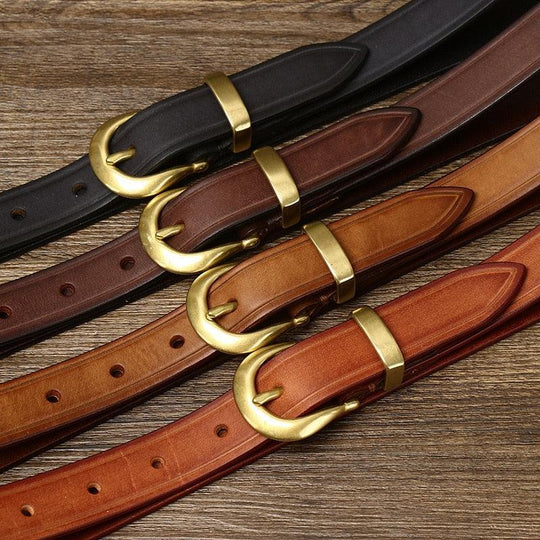Handmade Leather Belt For Women, Svenia Model - Leather Purse Backpack