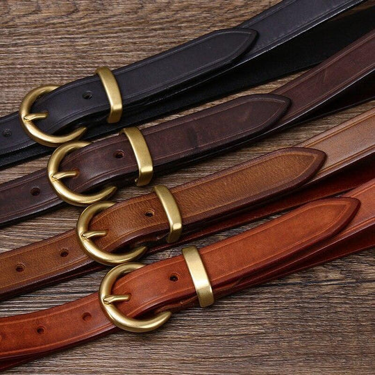 Elegant Formal Leather Belt For Women, Taria Model - Leather Purse Backpack
