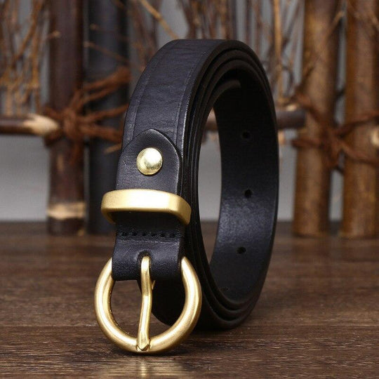 Elegant Formal Leather Belt For Women, Taria Model - Leather Purse Backpack