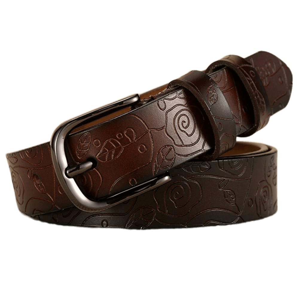Classic Modern Leather Belt For Women, Venunia Model - Leather Purse Backpack