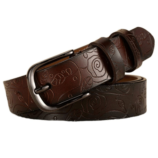 Classic Modern Leather Belt For Women, Venunia Model - Leather Purse Backpack