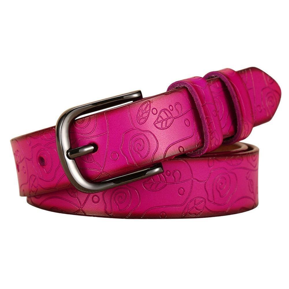 Classic Modern Leather Belt For Women, Venunia Model - Leather Purse Backpack