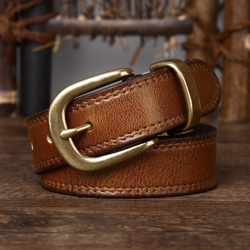 Minimalist Leather Belt For Women, Vishal Model - Leather Purse Backpack