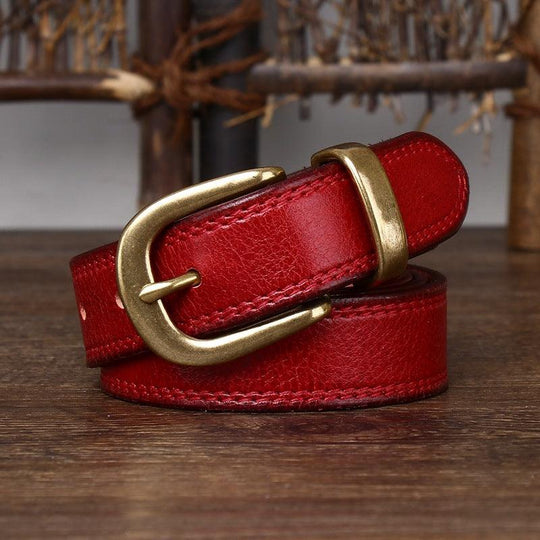 Minimalist Leather Belt For Women, Vishal Model - Leather Purse Backpack