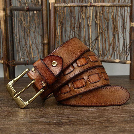 Designer Leather Belt For Women or Men, Alfnia Model - Leather Purse Backpack