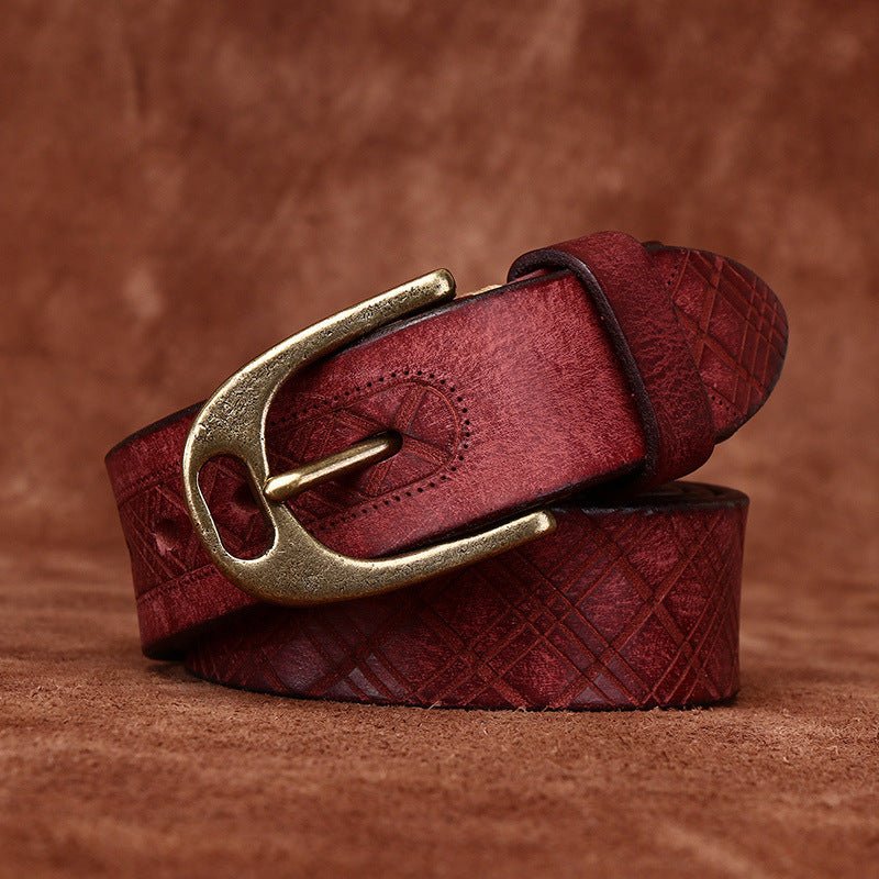 Classic Fashion Leather Belt For Women, Saanvi Model - Leather Purse Backpack