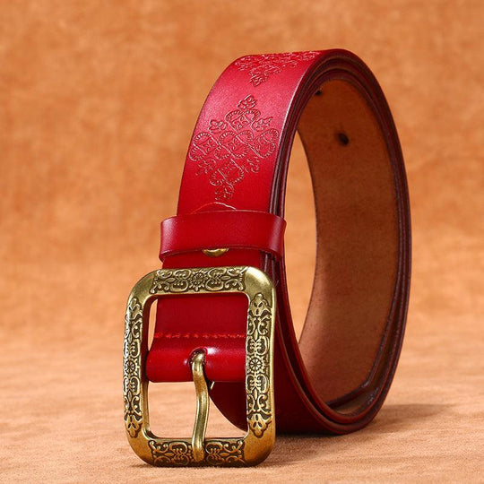 Bohemian Style Leather Belt For Women, Itzel Model - Leather Purse Backpack