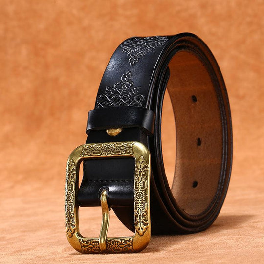 Bohemian Style Leather Belt For Women, Itzel Model - Leather Purse Backpack