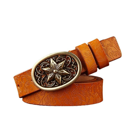 Western Style Leather Belt For Women, Sanaa Model - Leather Purse Backpack