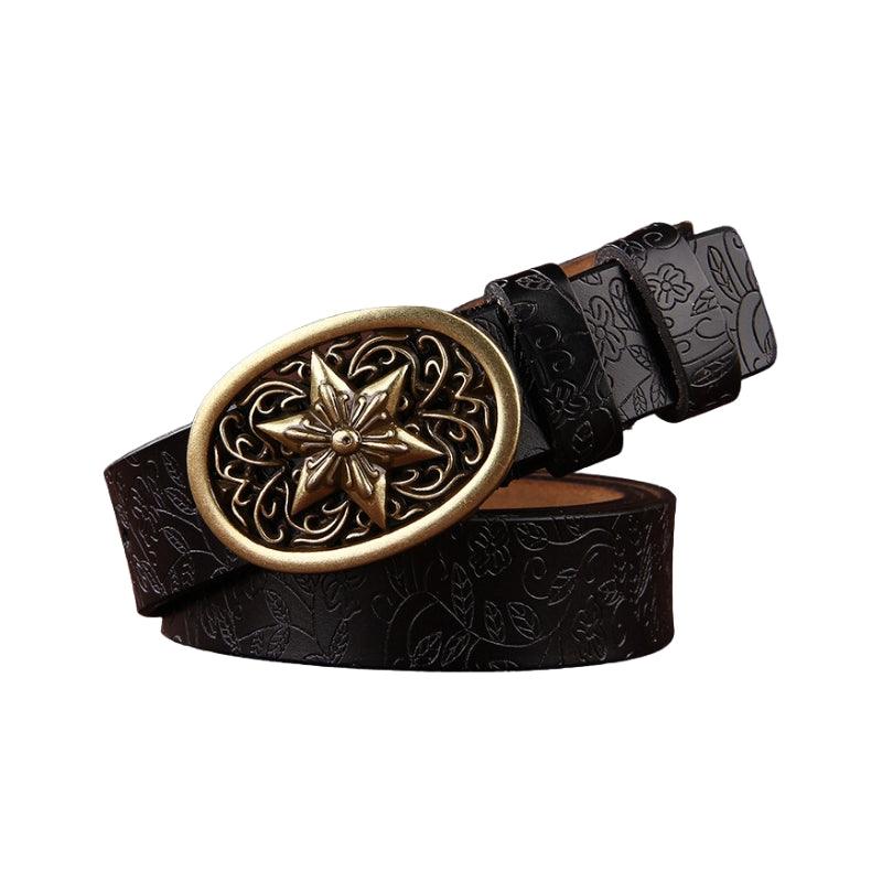 Western Style Leather Belt For Women, Sanaa Model - Leather Purse Backpack