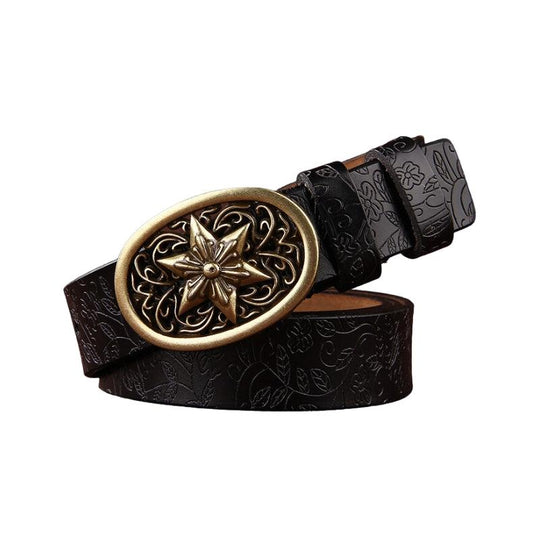 Western Style Leather Belt For Women, Sanaa Model - Leather Purse Backpack