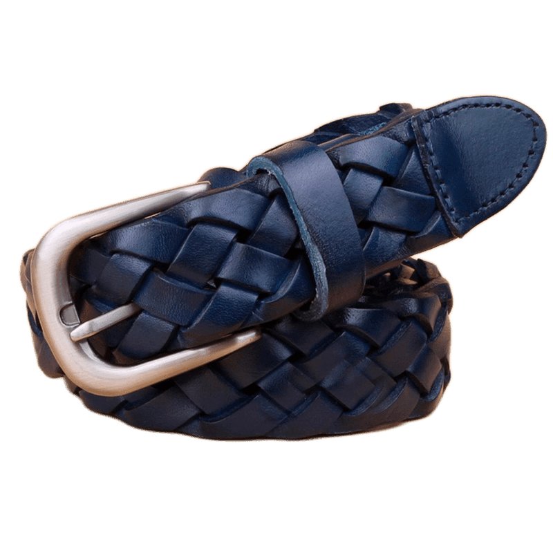 Luxury Braided Leather Belt For Women, Masui Model - Leather Purse Backpack