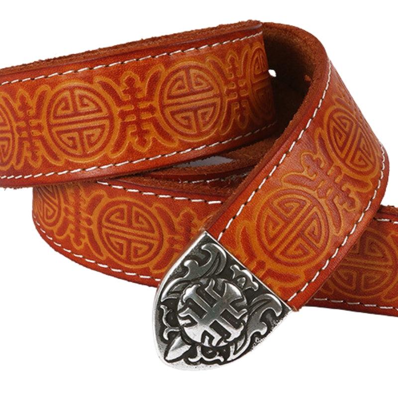 Western Leather Belt For Women, Yehuda Model - Leather Purse Backpack