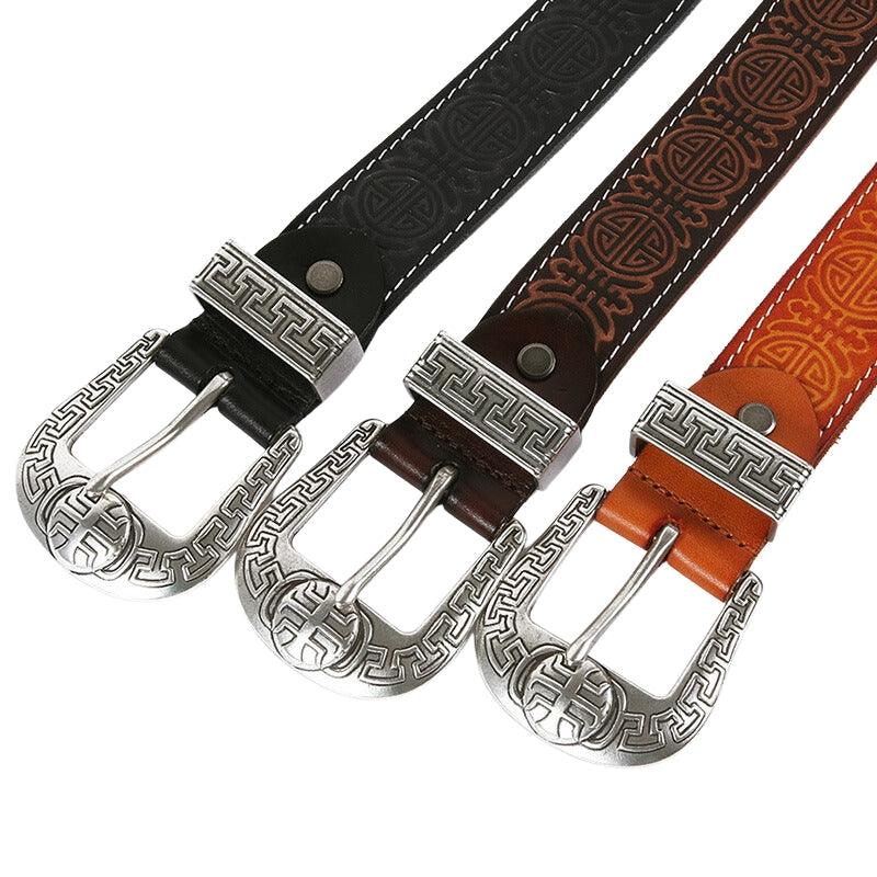 Western Leather Belt For Women, Yehuda Model - Leather Purse Backpack
