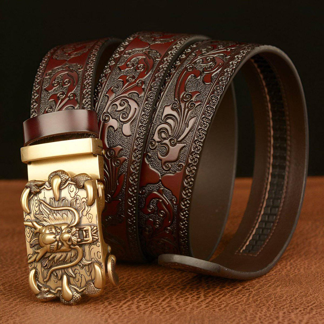 Esprit Animal Belt With Dragon Pattern and Claws, Ayren Model - Leather Purse Backpack