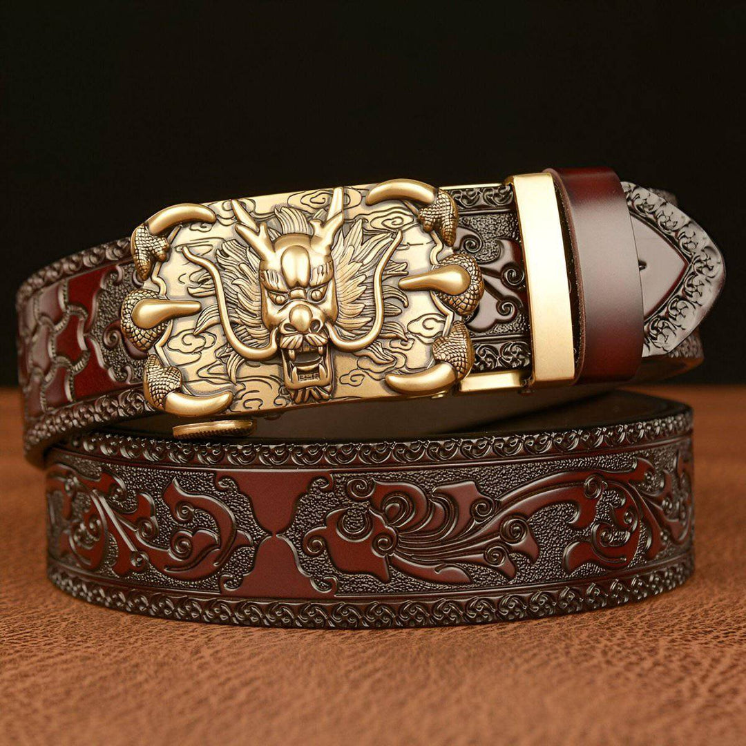 Esprit Animal Belt With Dragon Pattern and Claws, Ayren Model - Leather Purse Backpack