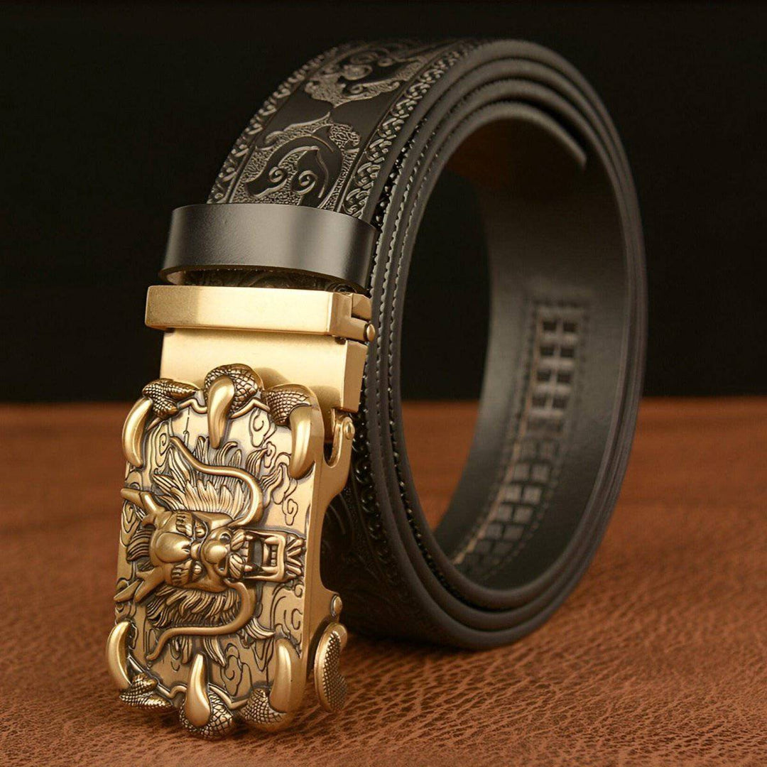 Esprit Animal Belt With Dragon Pattern and Claws, Ayren Model - Leather Purse Backpack